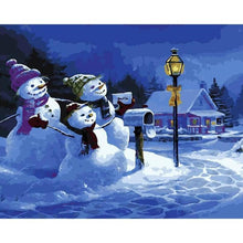 Load image into Gallery viewer, Paint by Numbers - Three Snowmen

