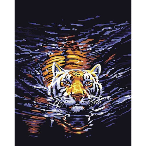 Paint by Numbers - Tiger in the Water