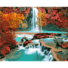 Load image into Gallery viewer, Paint by Numbers - Trees, Waterfall
