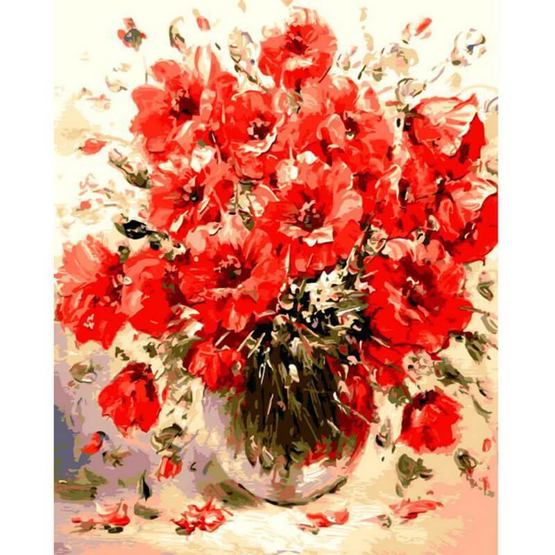 Paint by Numbers - Tulips in Red