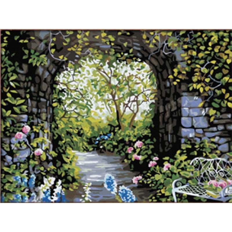 Paint by Numbers - Tunnel With Flowers