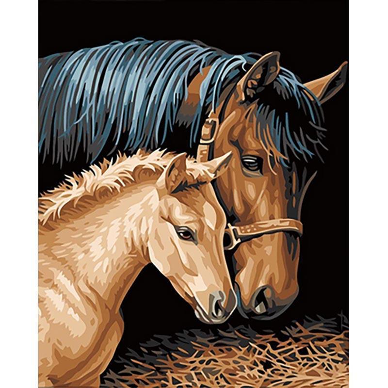 Paint by Numbers - Two Horses