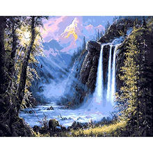 Load image into Gallery viewer, Paint by Numbers - Waterfall in the Forest
