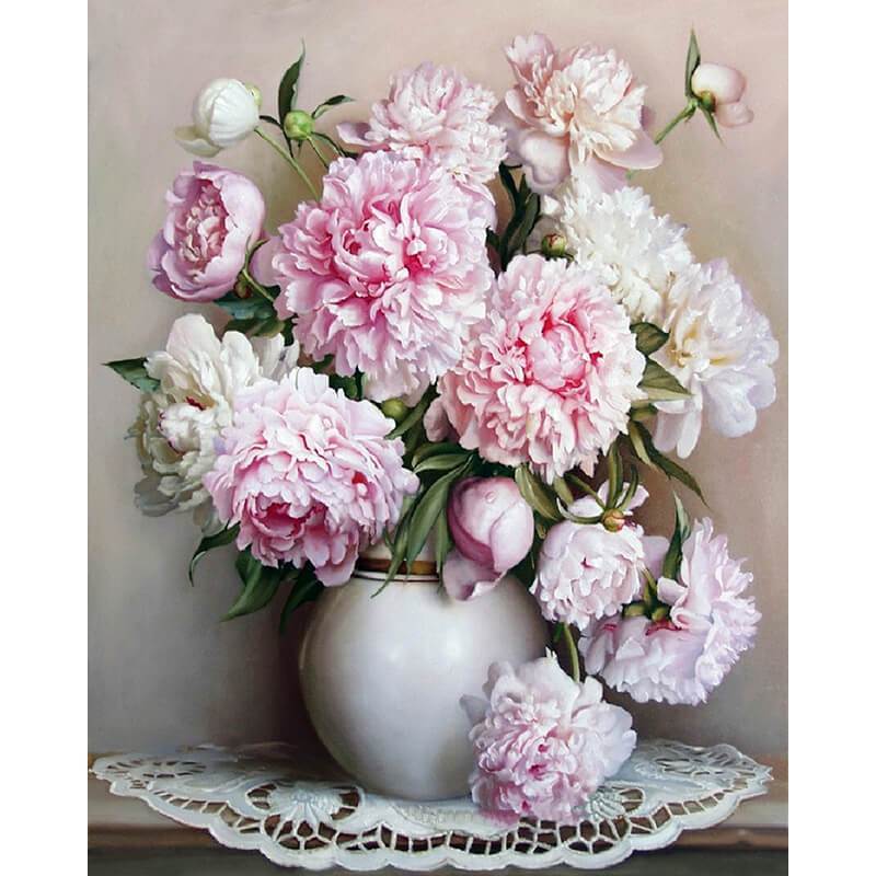 Paint by Numbers - White Flowers in Vase
