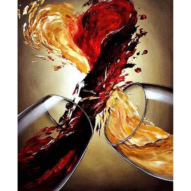 Paint by Numbers - Wine Glasses