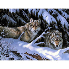Load image into Gallery viewer, Paint by Numbers - Wolves in Deep Snow
