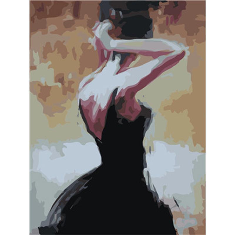 Paint by Numbers - Woman in Black Dress