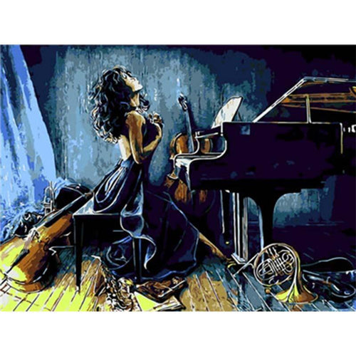 Paint by Numbers - Woman With Musical Instruments