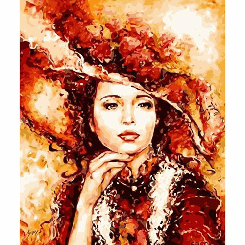Paint by Numbers - Young Lady With Hat