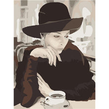Load image into Gallery viewer, Paint by Numbers - Young Woman in Cafe
